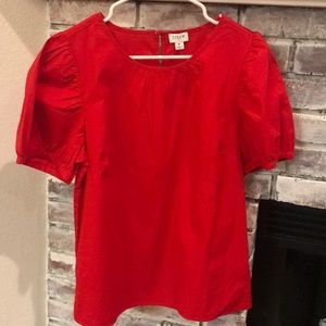 JCREW RED TOP ❤️ SZ M